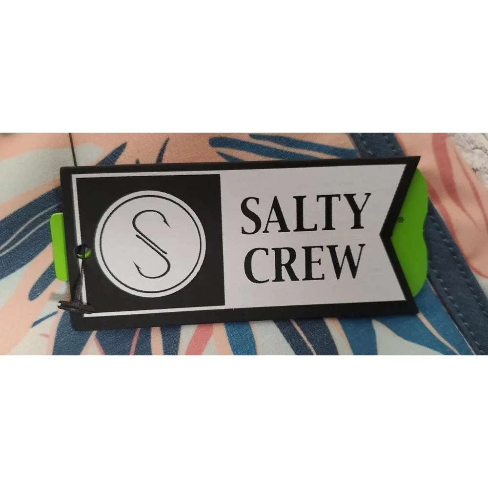 Salty Crew Men's Boardshorts Size 38 Swim Shorts Leaf Print Quick Dry NEW